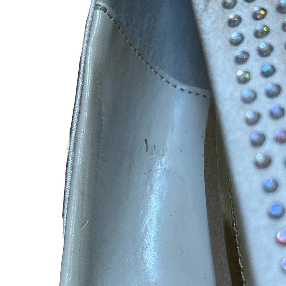 JLO Jennifer Lopez Blingy Blush 6 M Rhinestone Heels~ Dress Shoes Peep Toe - Picture 13 of 13